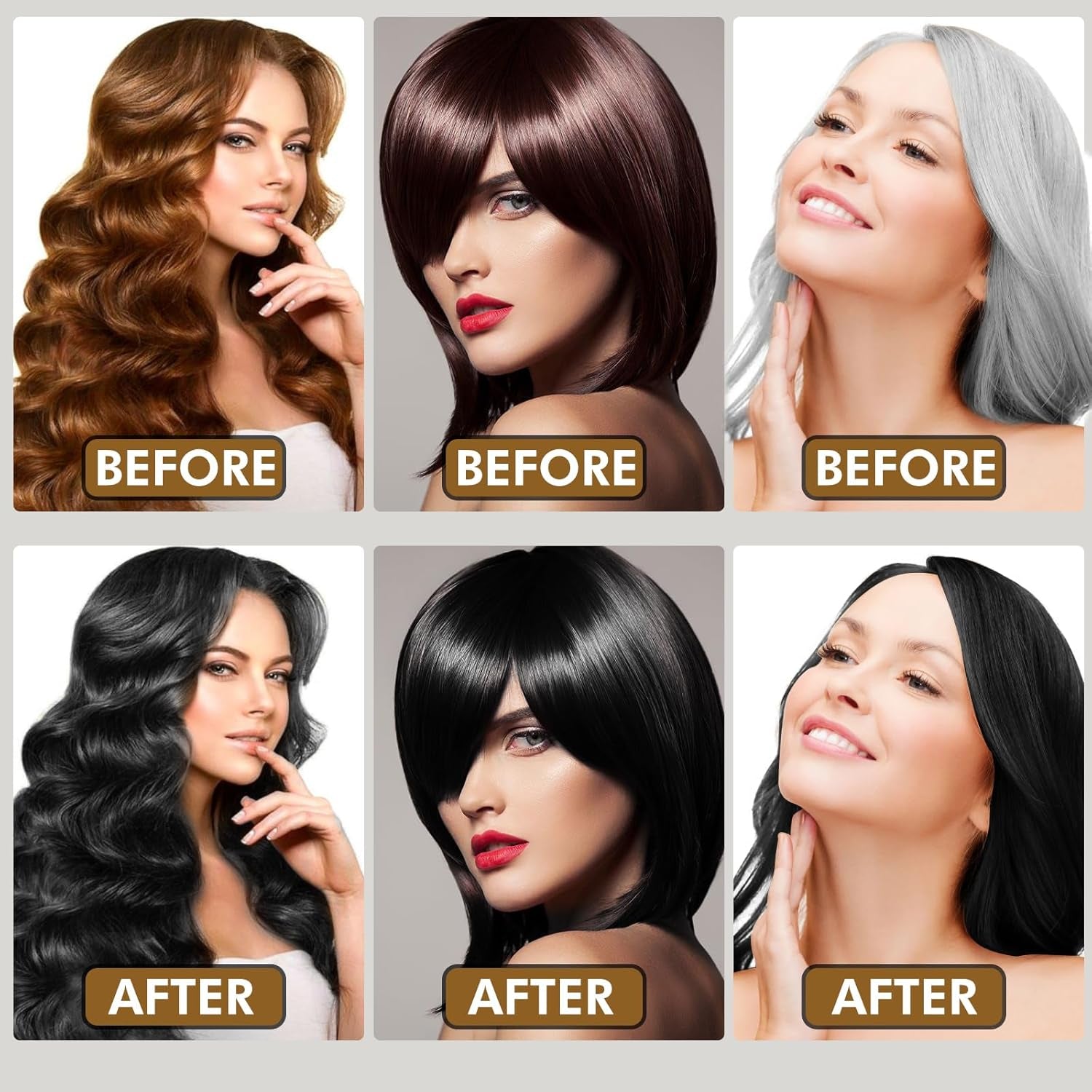 Revitalize Your Hair with 3-in-1 Herbal Hair Dye Shampoo for Gray Coverage - 500ml Black for Men & Women