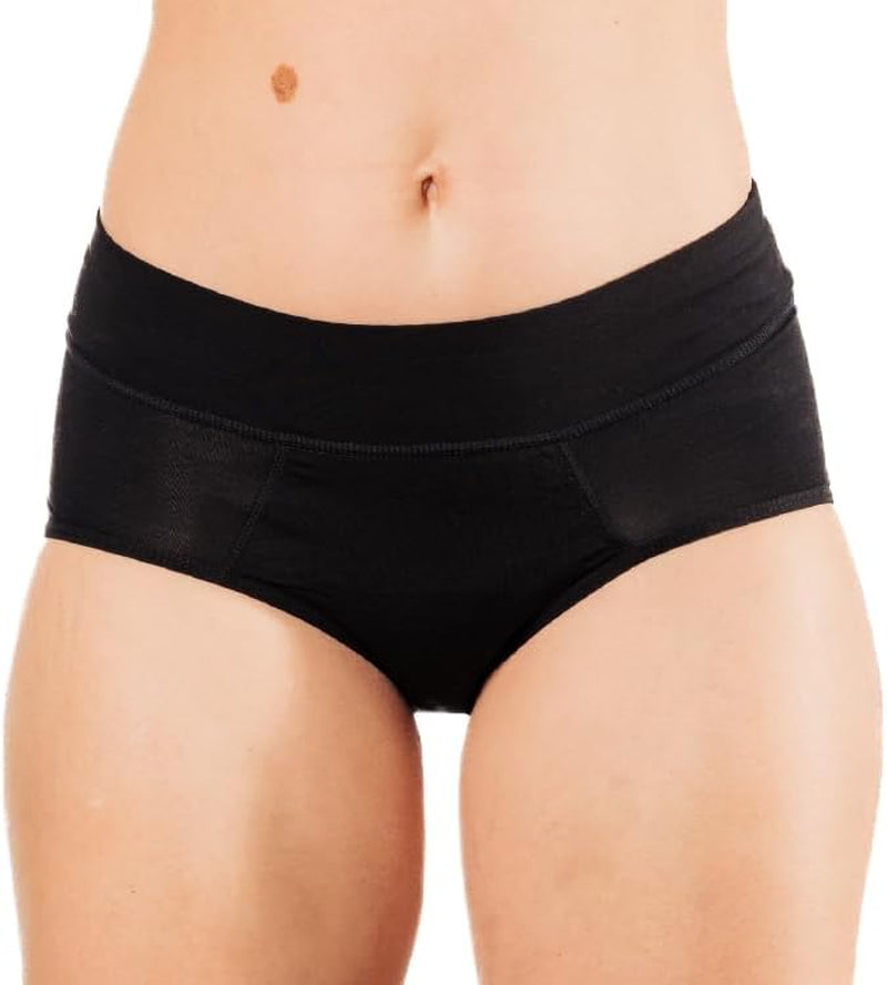 Absorbent Panty, 3Rd Generation, Black, X-Small, 1Pk