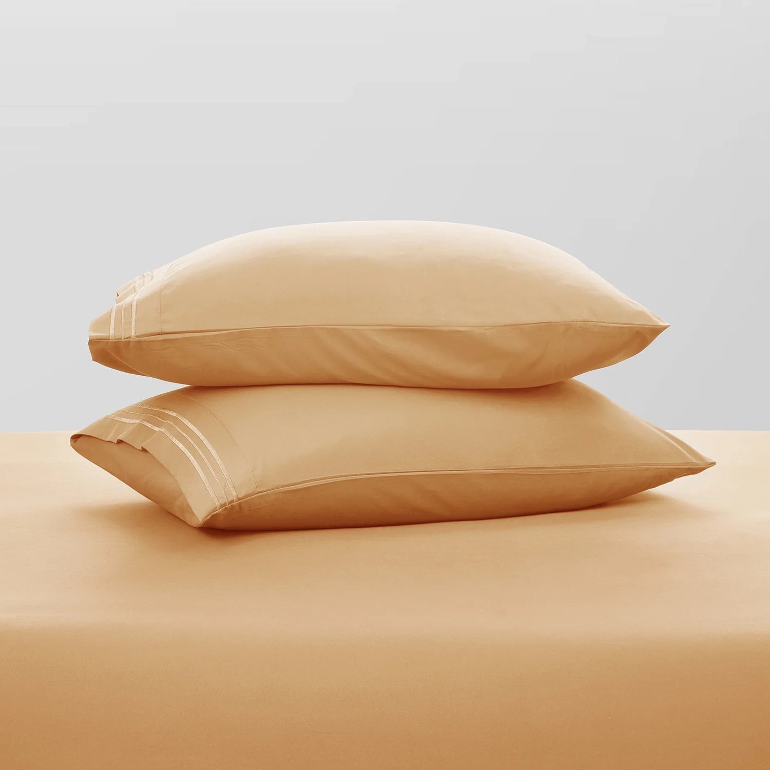Queen Sheet Sets, 1800 Series Deep Pocket 4 Piece, Luxury Soft Microfiber Bed Sheet Sets, Apricot Buff Orange