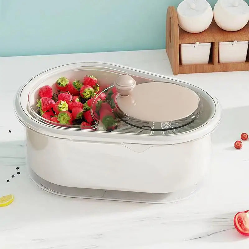 Vegetable Fruit Cleaning Spinner Labor-Saving Fruit Washers Machine Manual Kitchen Scrubber for Fruits & Vegetables