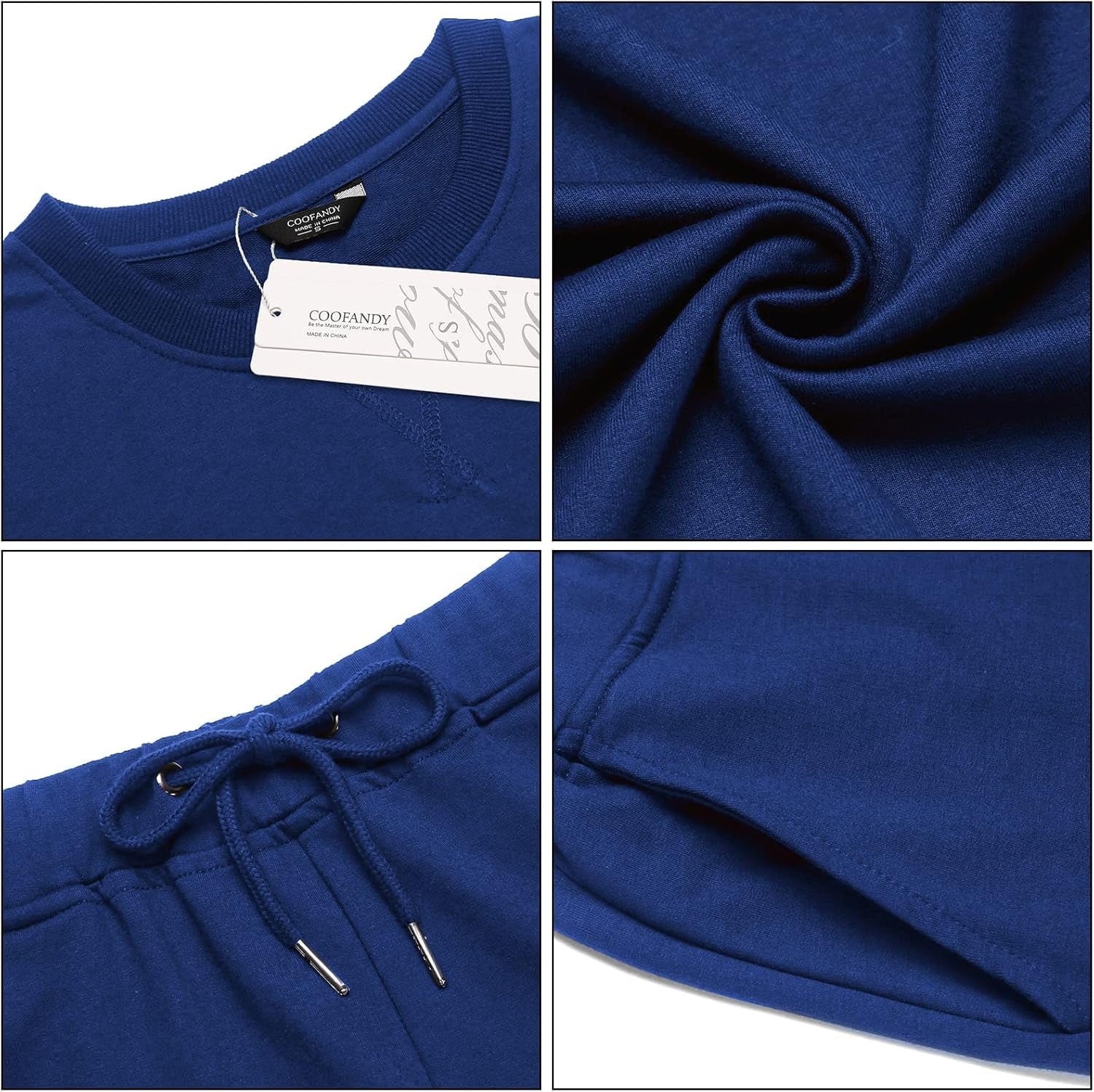 Men'S Tracksuit 2 Piece Long Sleeve Pullover Jogging Track Suit Athletic Casual Sweatsuit