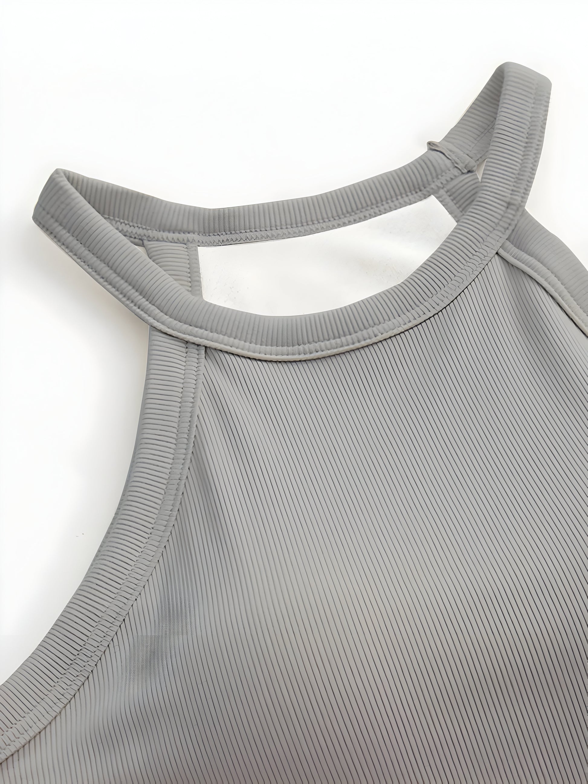 Grecian Neck Tank With Chest Pads