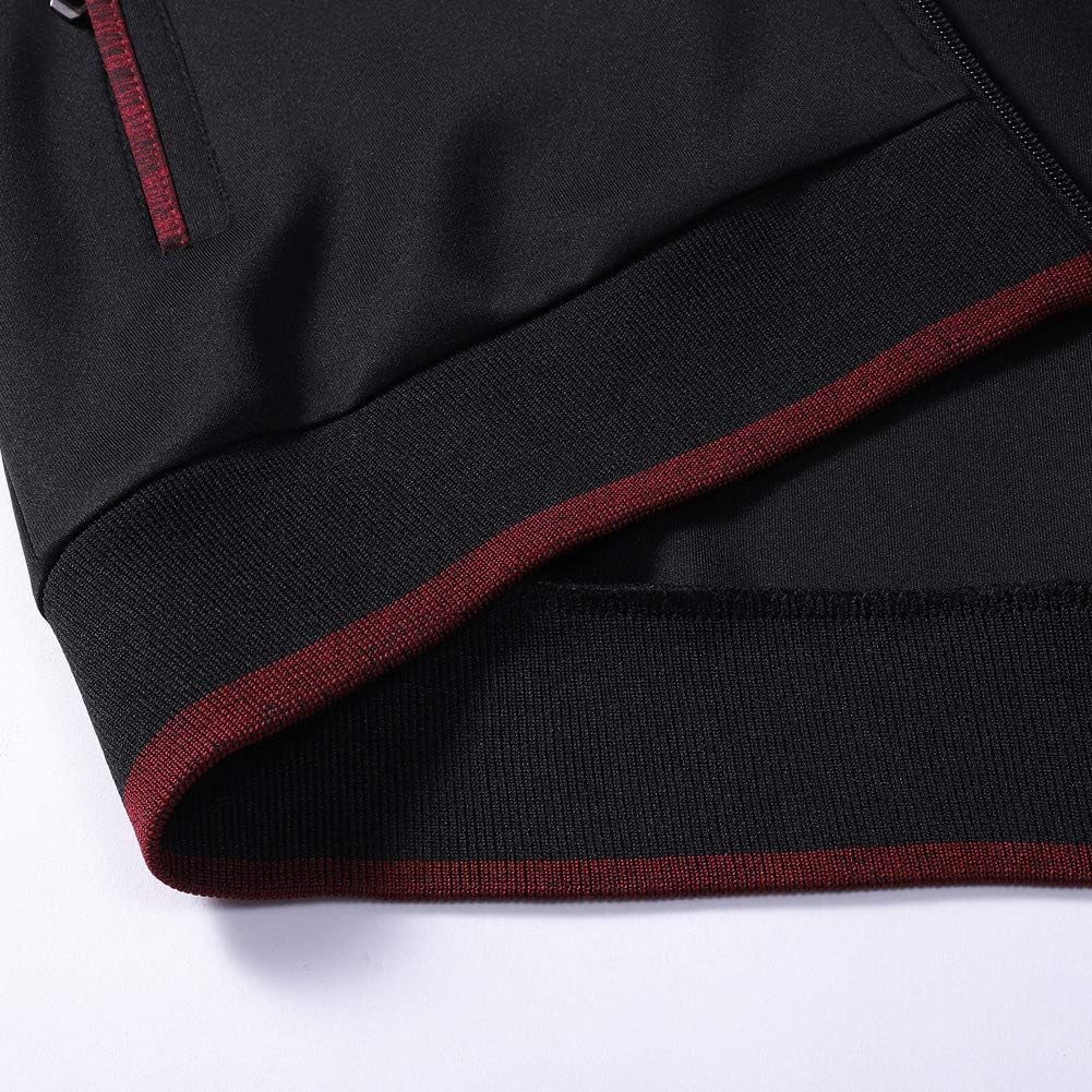 Men'S Casual Tracksuit Long Sleeve Sweatsuit Athletic Set Full Zip Running Jogging Sports Jacket and Pants
