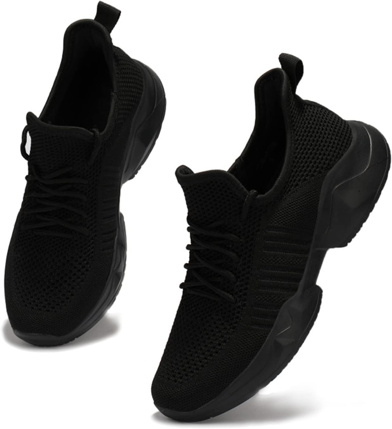 Women's Lightweight Black Athletic Sneakers - Size 11, Perfect for Running and Walking