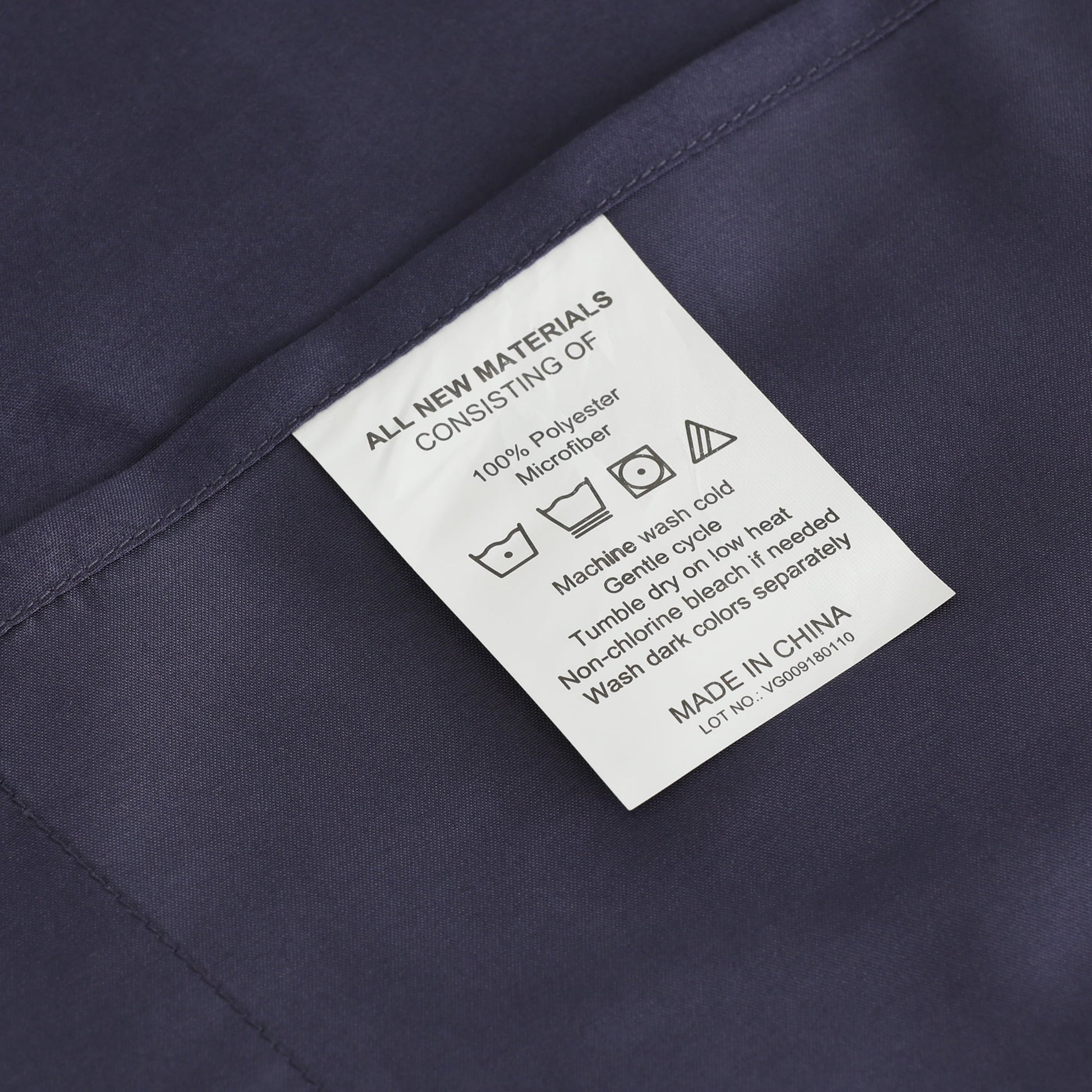 Angeland Vienne 4-Piece Microfiber Bed Sheet Set, Full, Navy Blue