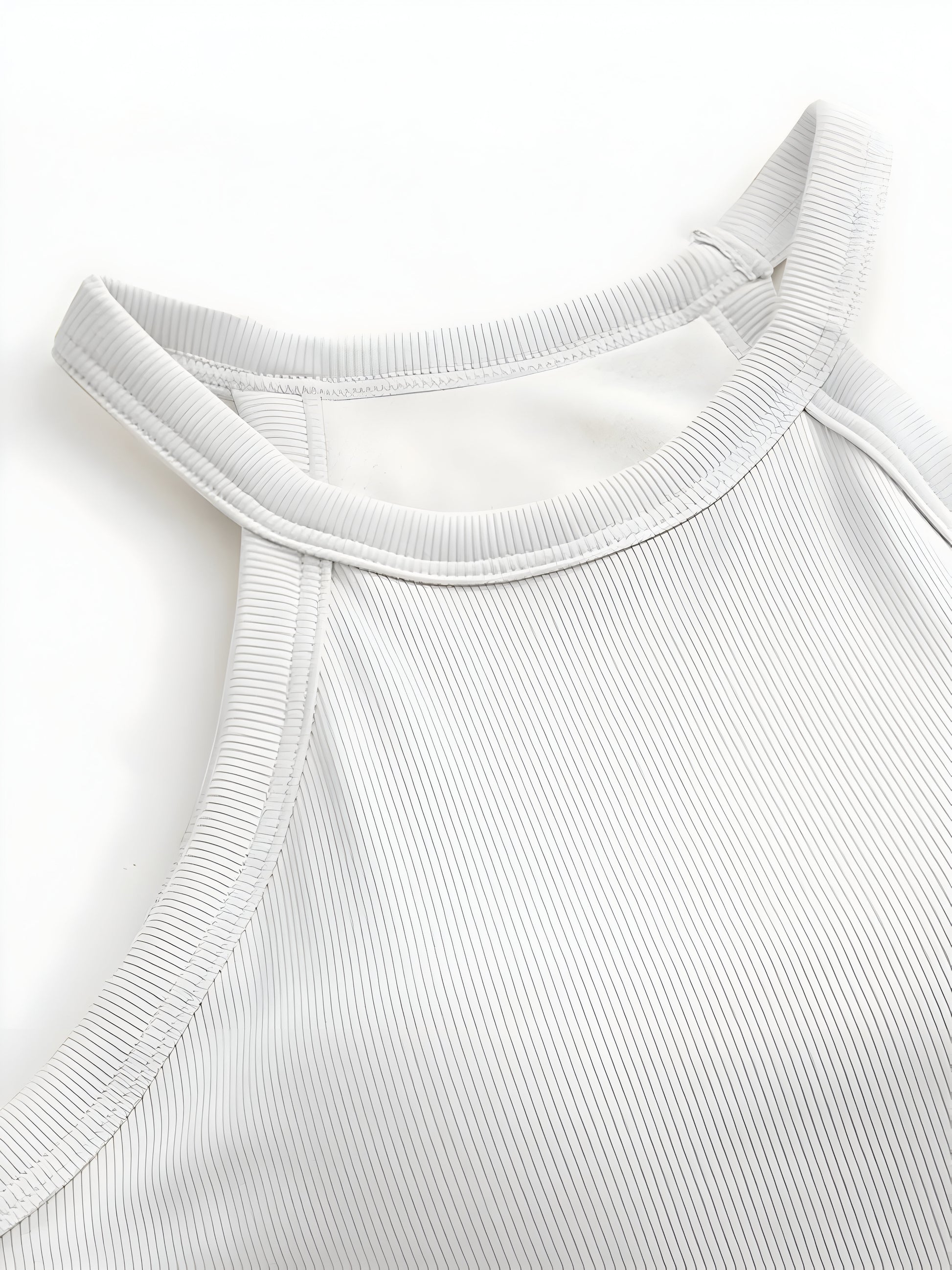 Grecian Neck Tank With Chest Pads