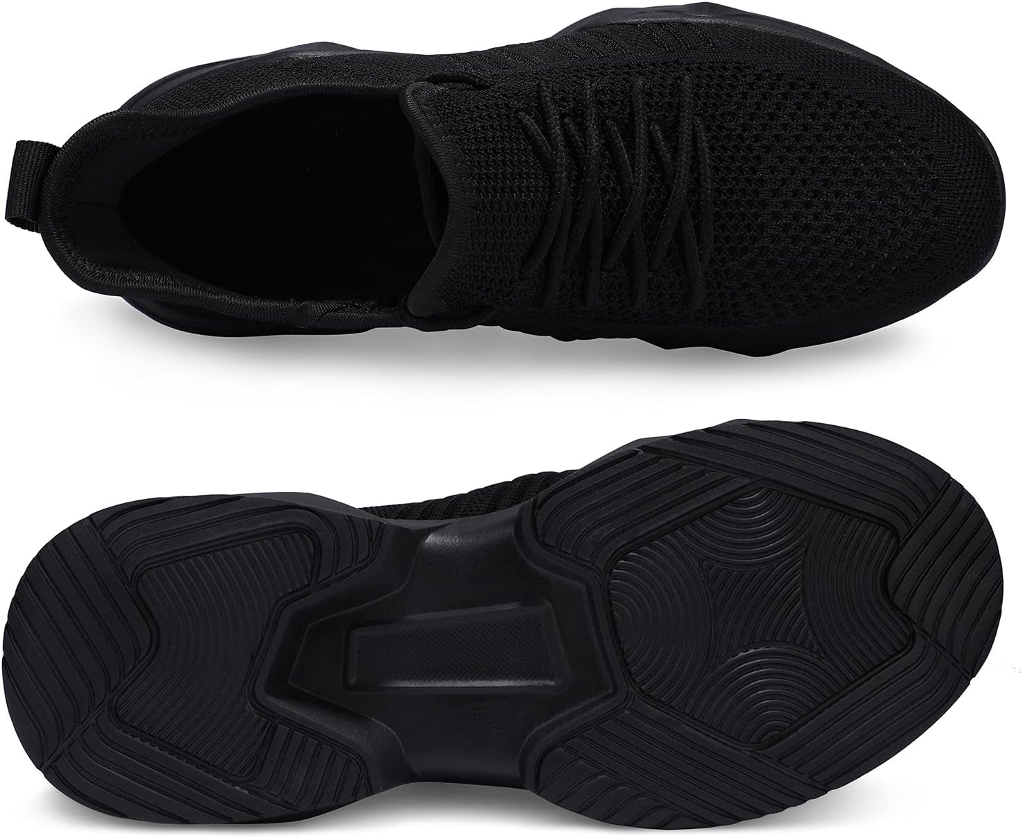 Women's Lightweight Black Athletic Sneakers - Size 11, Perfect for Running and Walking
