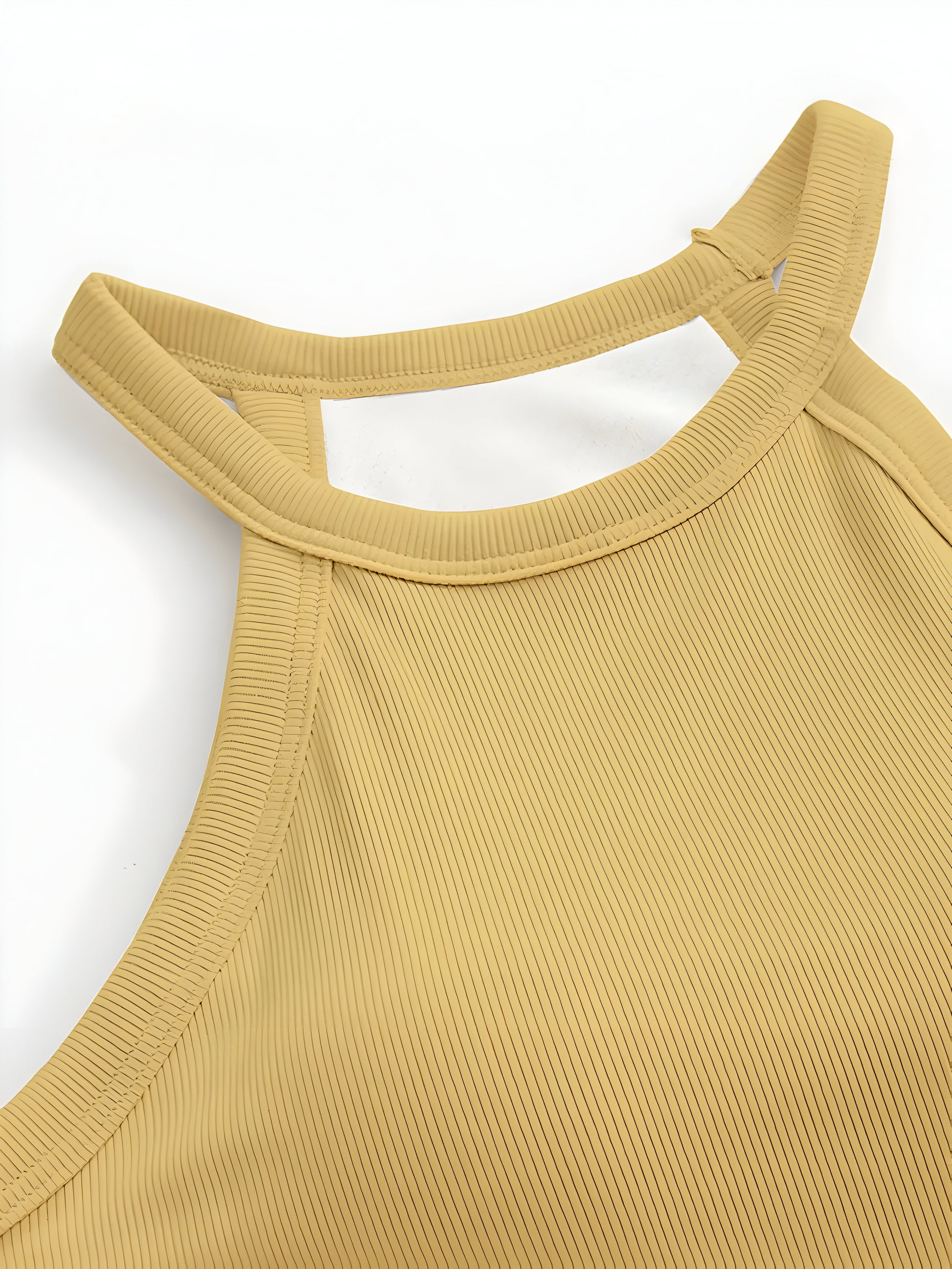 Grecian Neck Tank With Chest Pads
