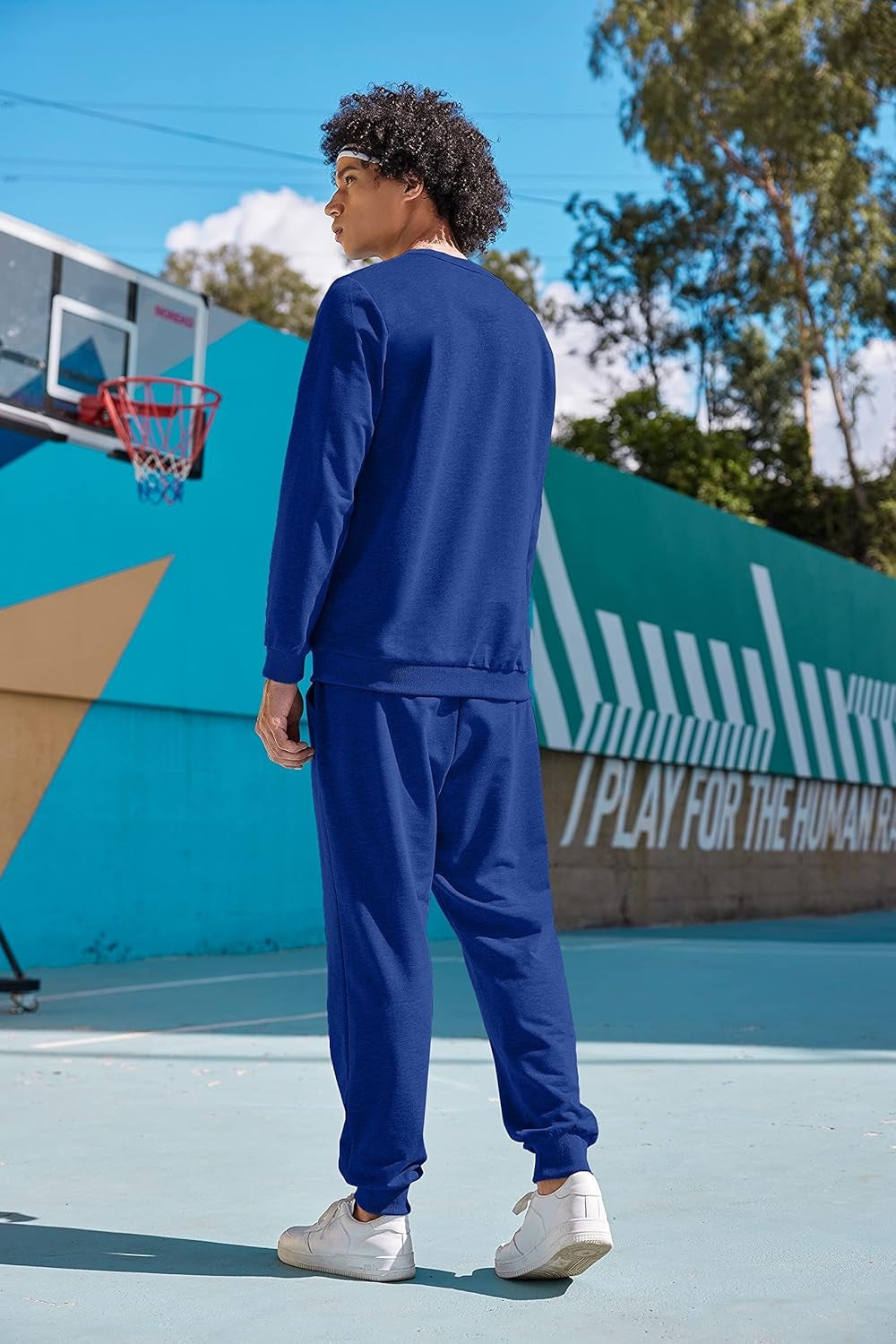 Men'S Tracksuit 2 Piece Long Sleeve Pullover Jogging Track Suit Athletic Casual Sweatsuit