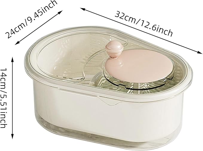 Vegetable Fruit Cleaning Spinner Labor-Saving Fruit Washers Machine Manual Kitchen Scrubber for Fruits & Vegetables