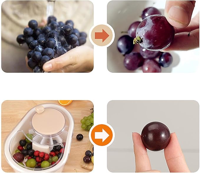 Vegetable Fruit Cleaning Spinner Labor-Saving Fruit Washers Machine Manual Kitchen Scrubber for Fruits & Vegetables