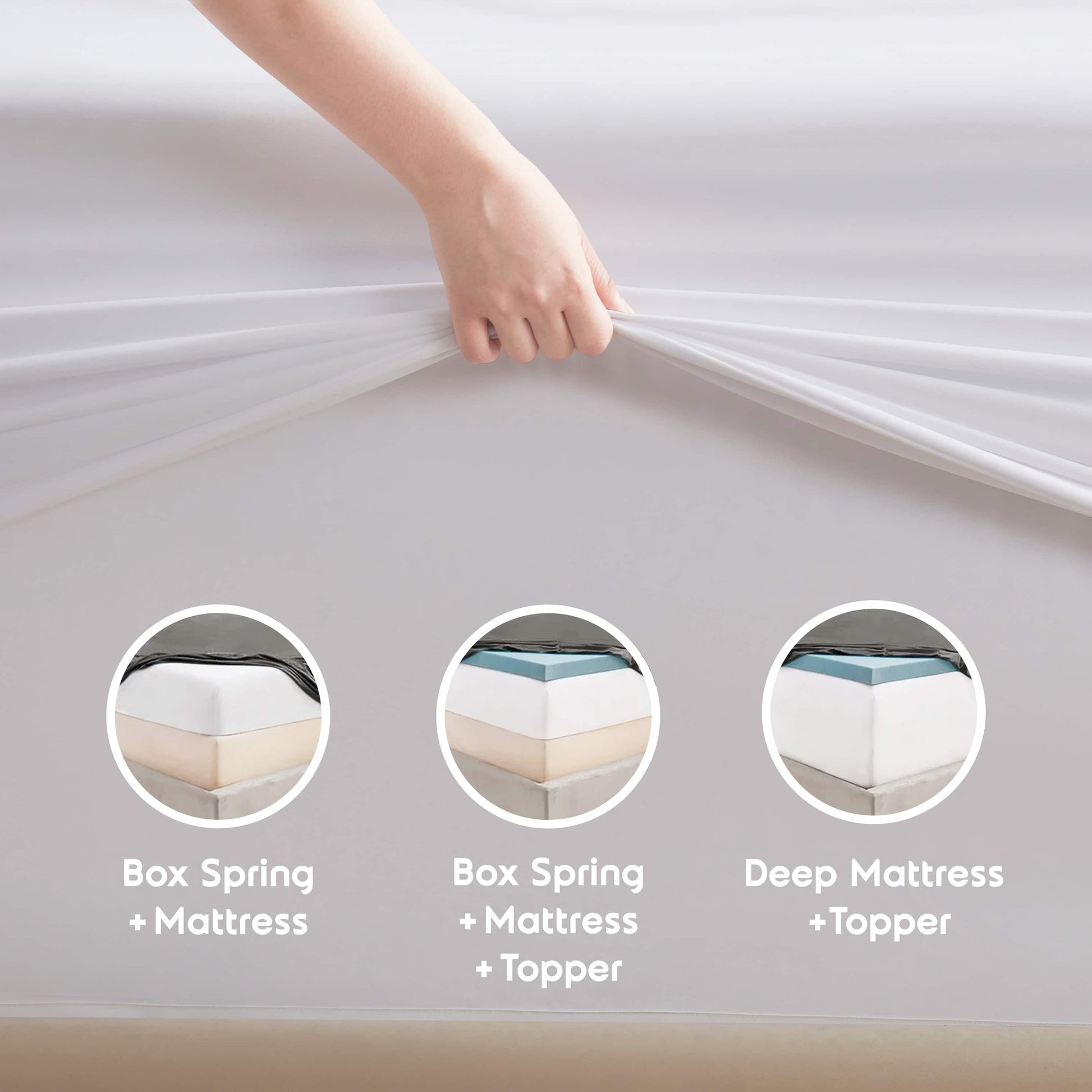 Queen White Sheet Sets, 1800 Series Deep Pocket Sheets 4 Piece, Luxury Soft Microfiber Bed Sheet Sets