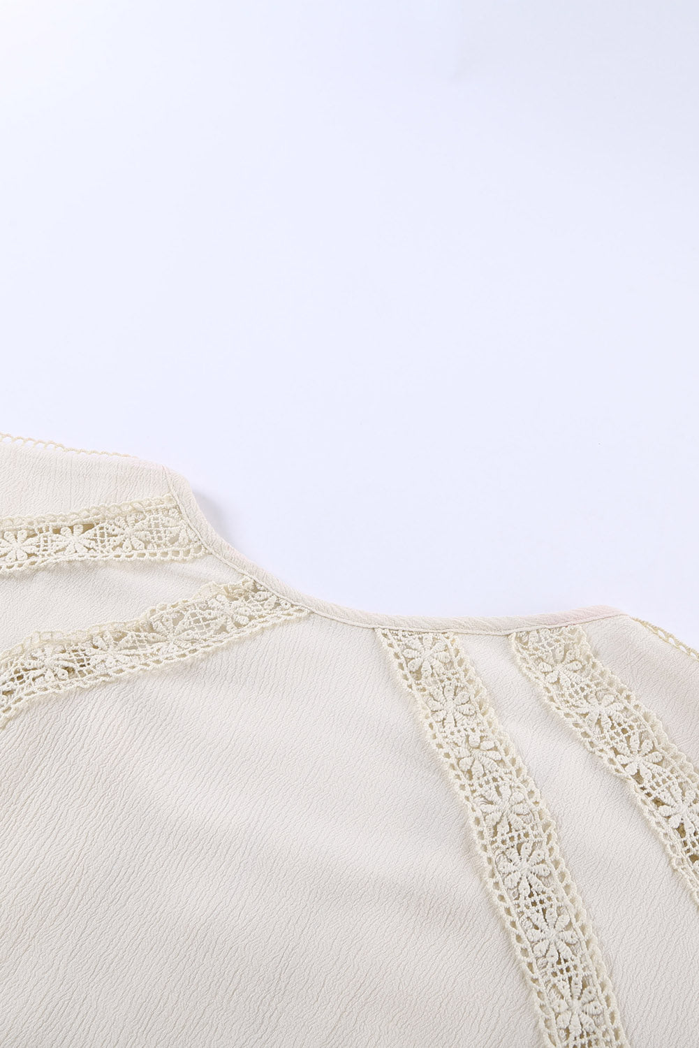Apricot Crochet Eyelet Short Sleeves Top