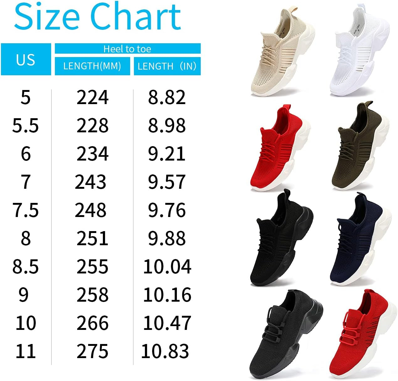 Women's Lightweight Black Athletic Sneakers - Size 11, Perfect for Running and Walking