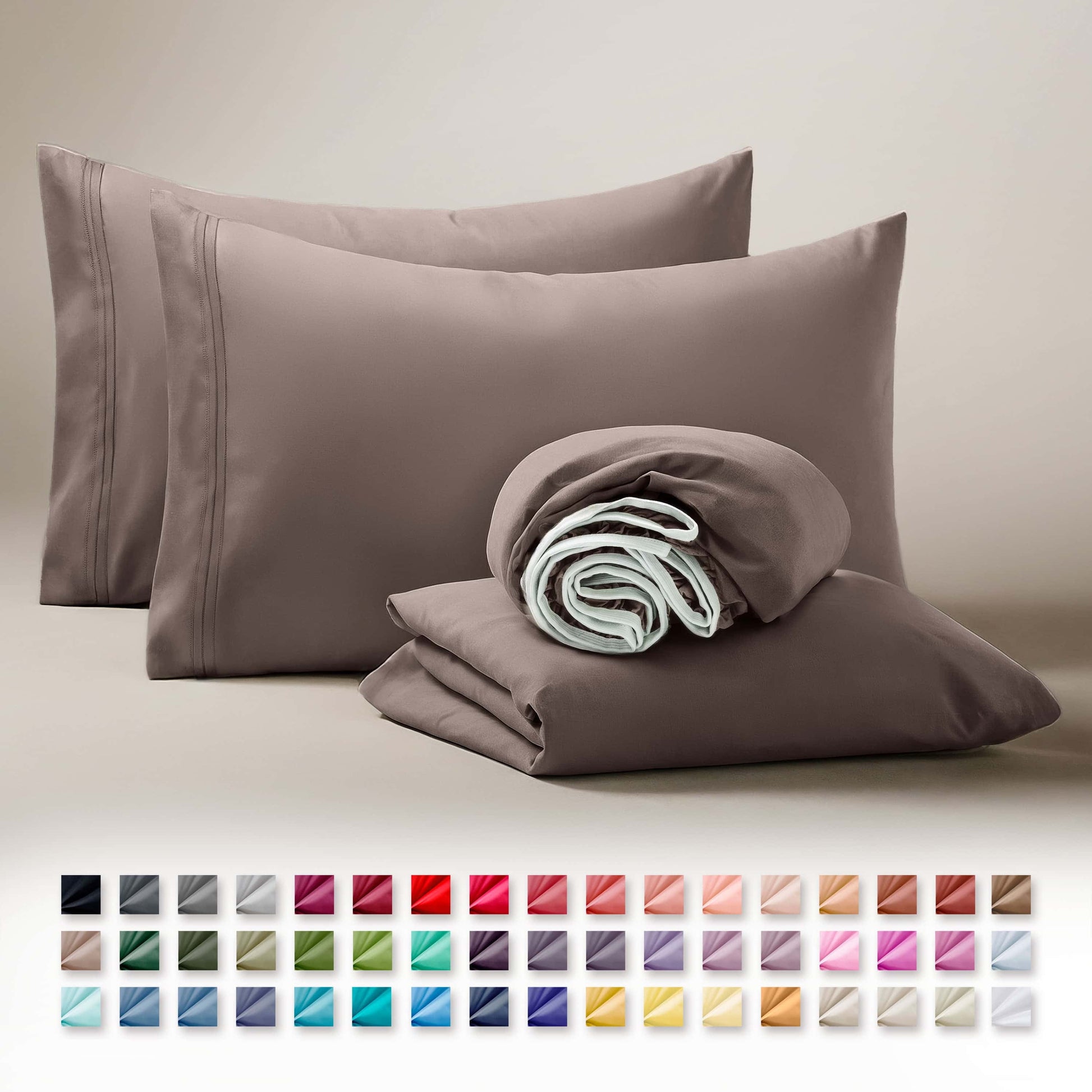 King Sheets Set, 1800 Series Deep Pocket King Size Sheets Soft Microfiber Bed Sheets, 4 Piece Sheets King, Calla Green