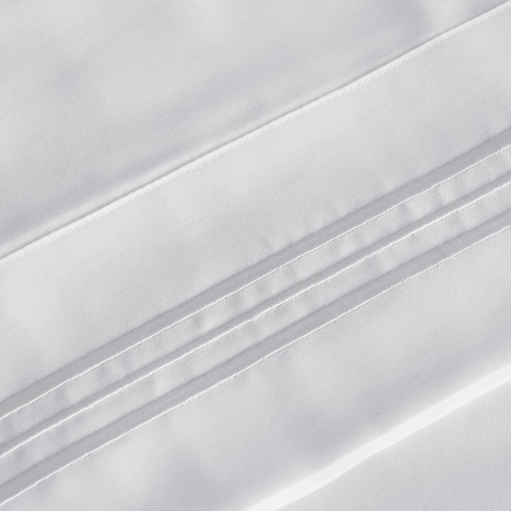 Angeland Vienne 4-Piece White Solid Microfiber California King Sheet Set