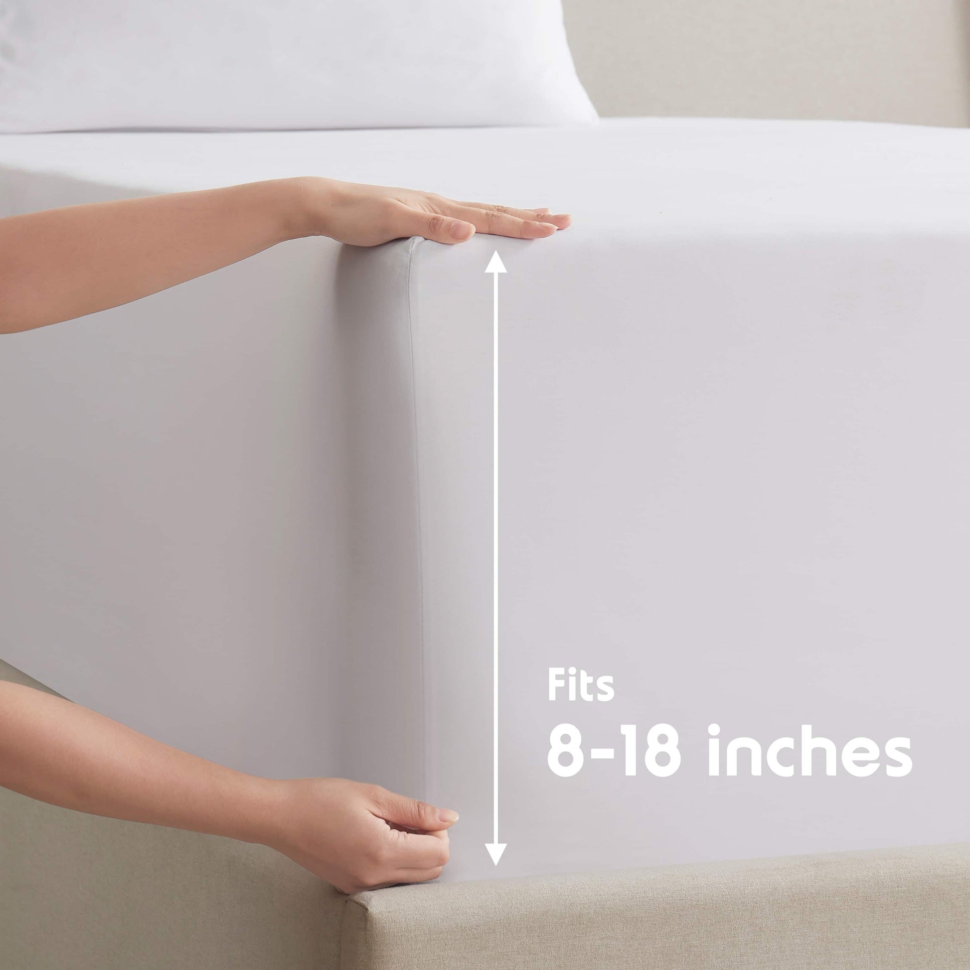 Queen White Sheet Sets, 1800 Series Deep Pocket Sheets 4 Piece, Luxury Soft Microfiber Bed Sheet Sets