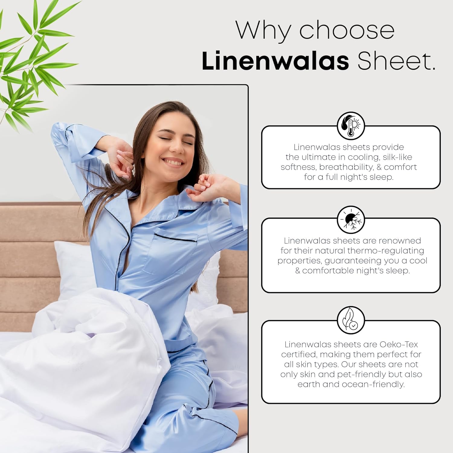 Fitted Sheet Only Viscose Derived from Bamboo, Bottom Sheet for Queen Size Bed – 16” Deep Pocket, All around Snug Fit – Cooling, Breathable, Soft, Hypoallergenic (Aqua, Queen)
