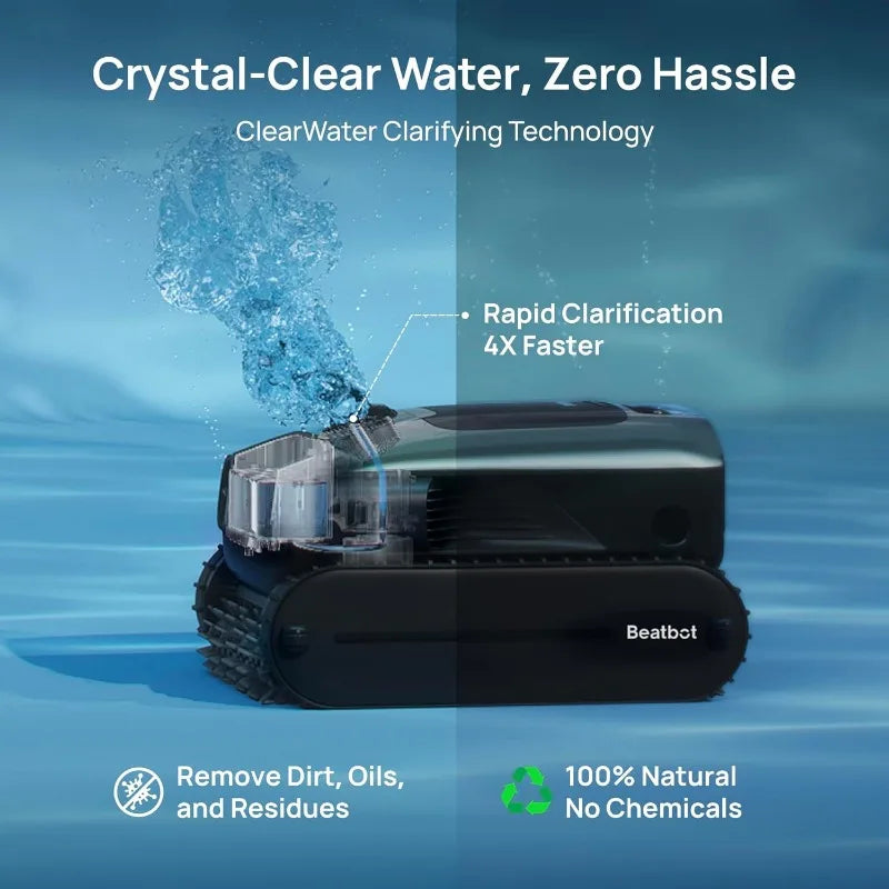 Beatbot Aquasense 2 Pro Pool Vacuum Robot, Unmatched 5-In-1 Cleaning, Skims Water Surface with Remote Navigation,Surface Parking