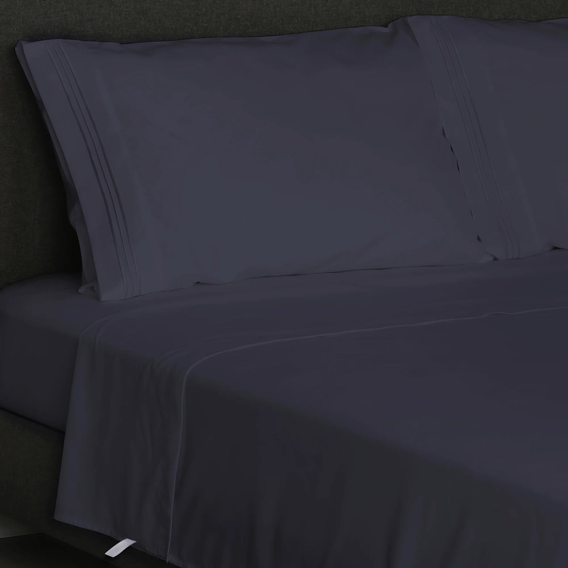 Angeland Vienne 4-Piece Microfiber Bed Sheet Set, Full, Navy Blue