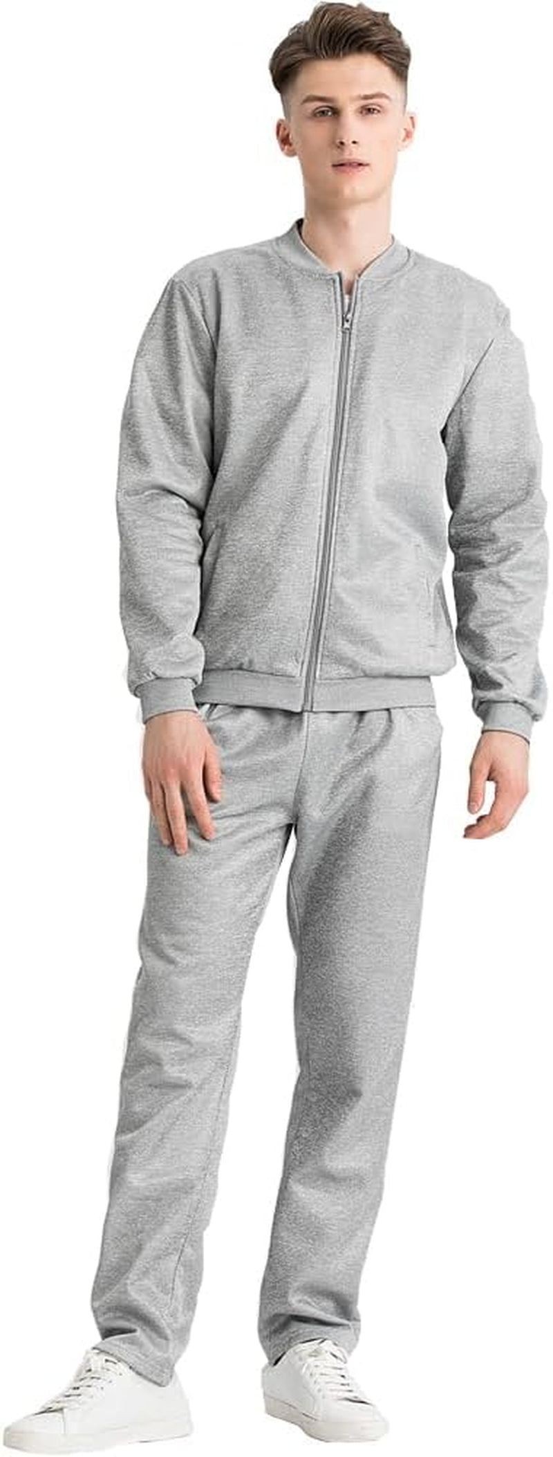 Men'S Casual Tracksuit Long Sleeve Running Jogging Athletic Sports Set